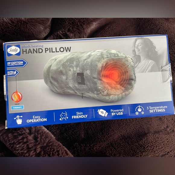 Sealy Plush Heating Hand Pillow- New in Box - Picture 1 of 5
